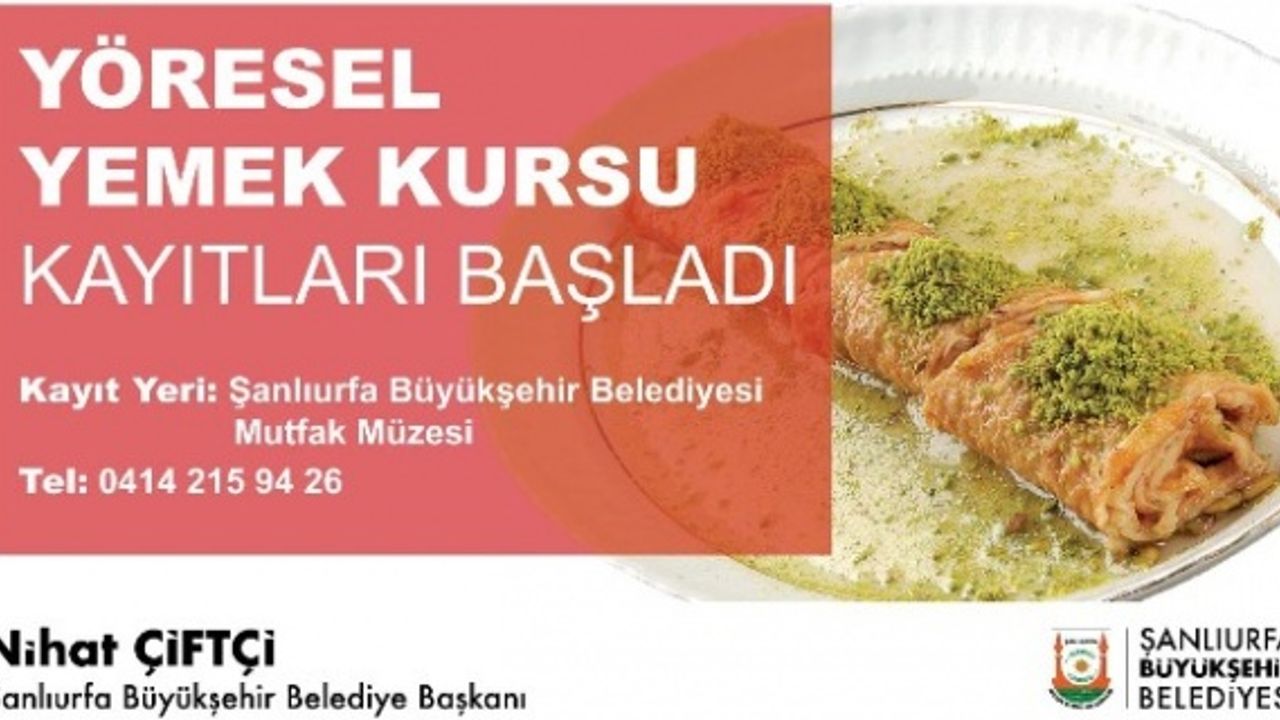 Büyükşehir'den "Yöresel yemek kursu"