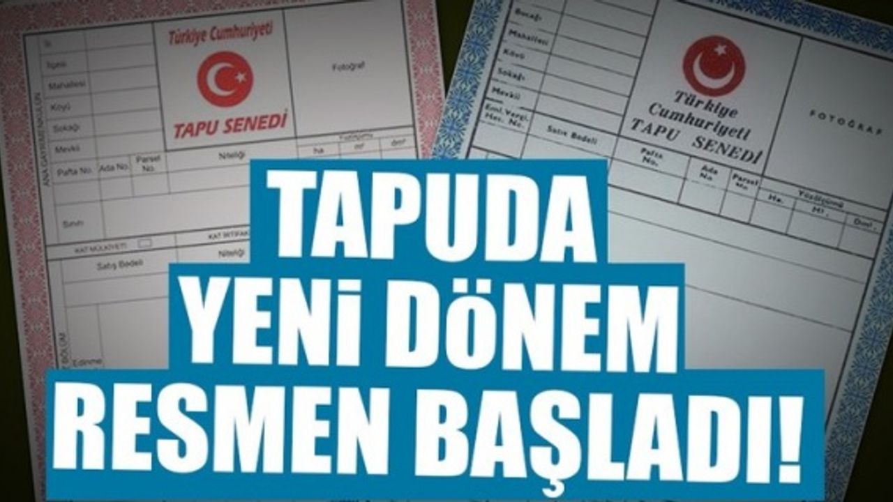 Tapu ve kadastroda web-tapu sistemi resmen başladı!