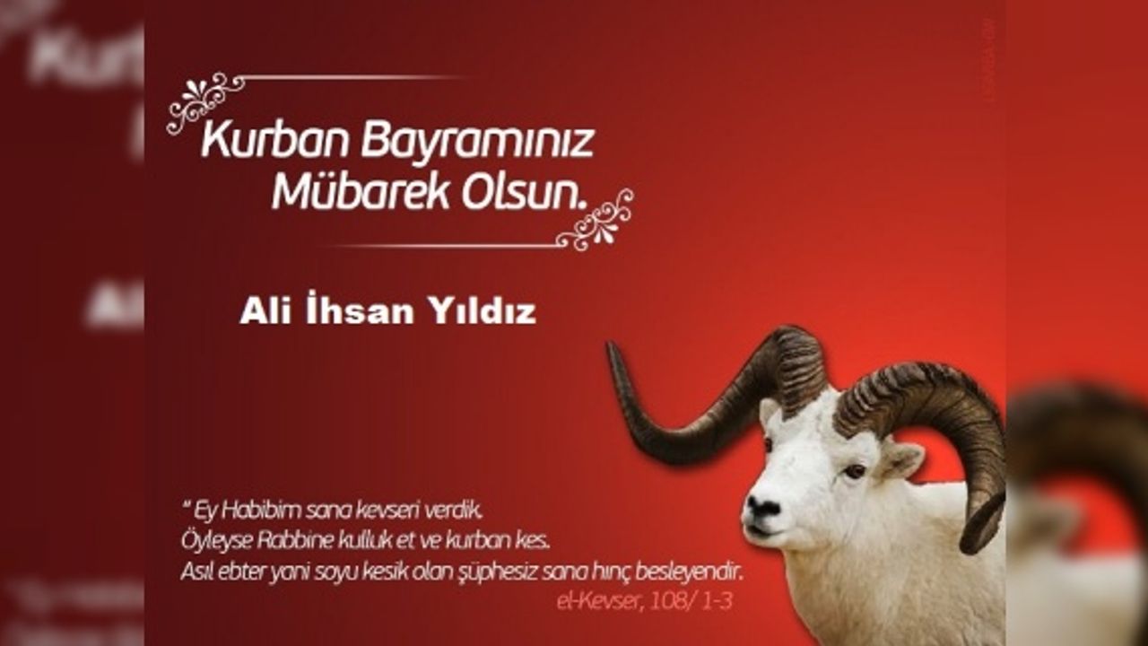 Yıldız, “Tüm Şanlıurfalı hemşehrilerimin ve İslam aleminin Kurban Bayram’ını tebrik ederim"