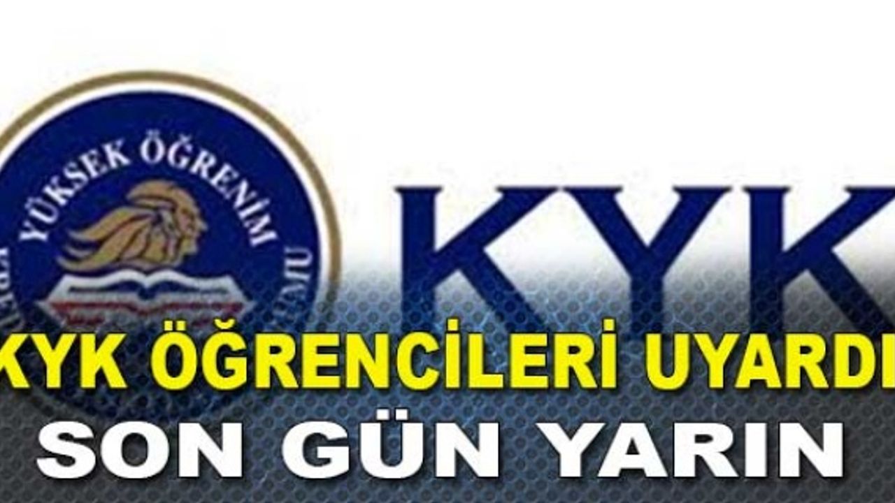 Burs ve kredi alan öğrencilere KYK'dan uyarı!