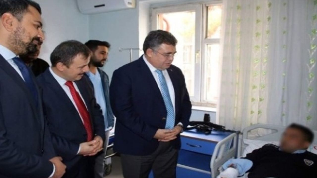 Tipioğlu, arazi kavgasında yaralanan polisi ziyaret etti