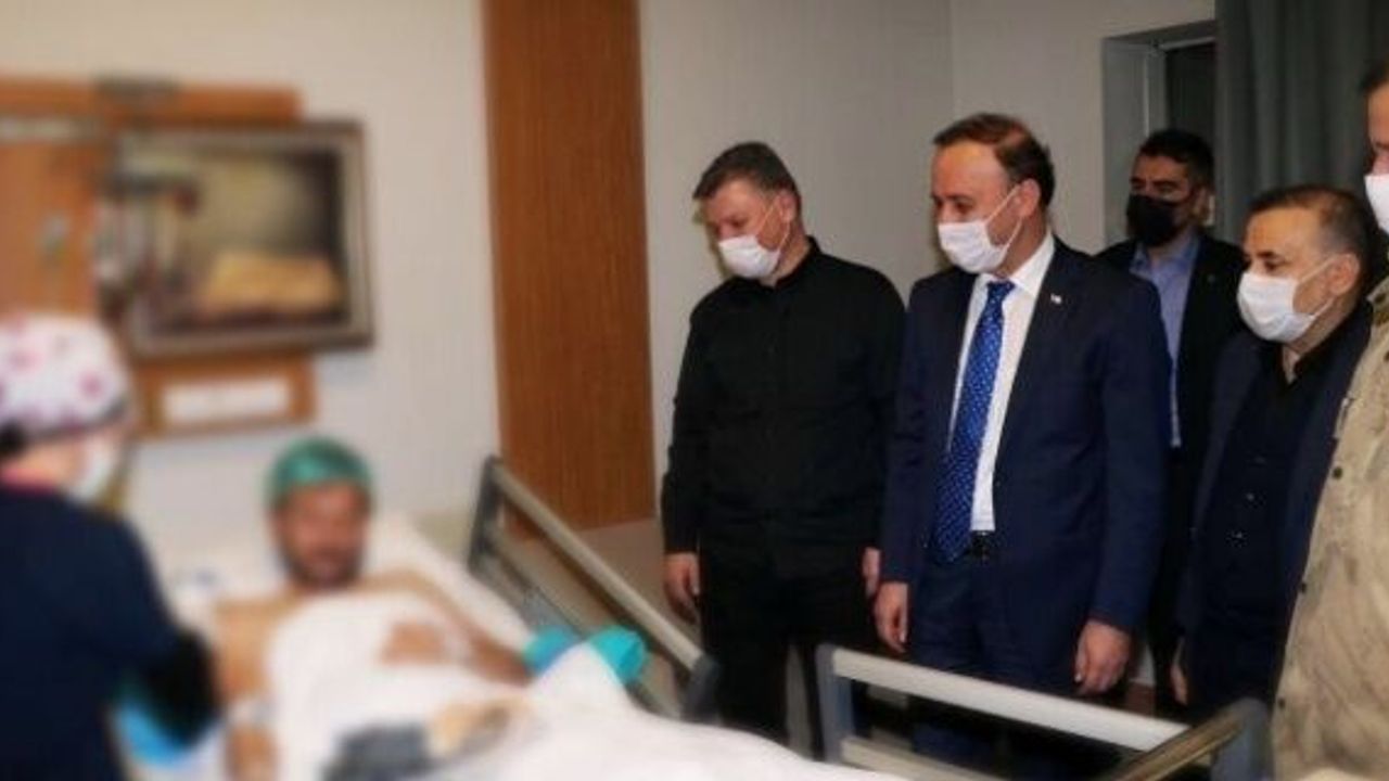 Şanlıurfa Valisi Erin,silahlı saldırıda yaralanan komiser yardımcısını ziyaret etti.