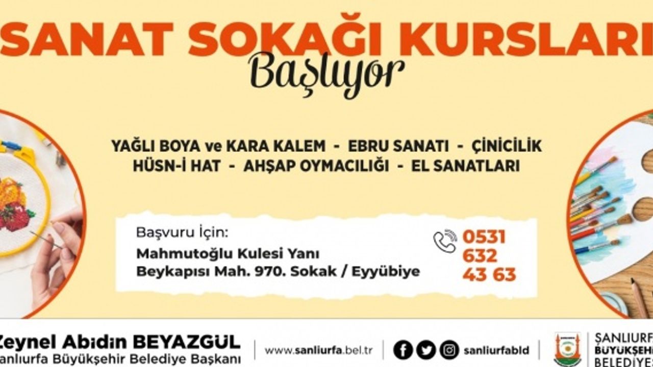 SANAT SOKAĞINDA GELENEKSEL EL SANATLARI KURSLARI