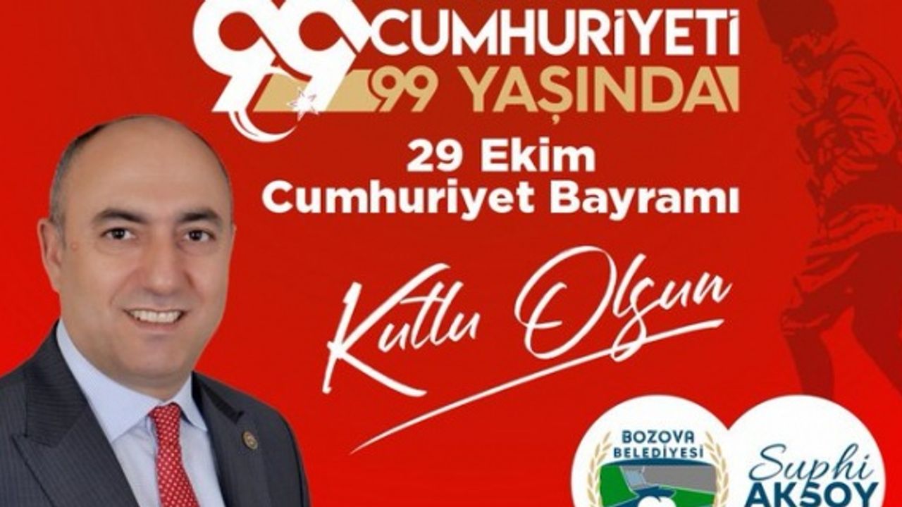 Başkan Aksoy "29 Ekim Cumhuriyet Bayramımızın 99. yılı kutlu olsun."