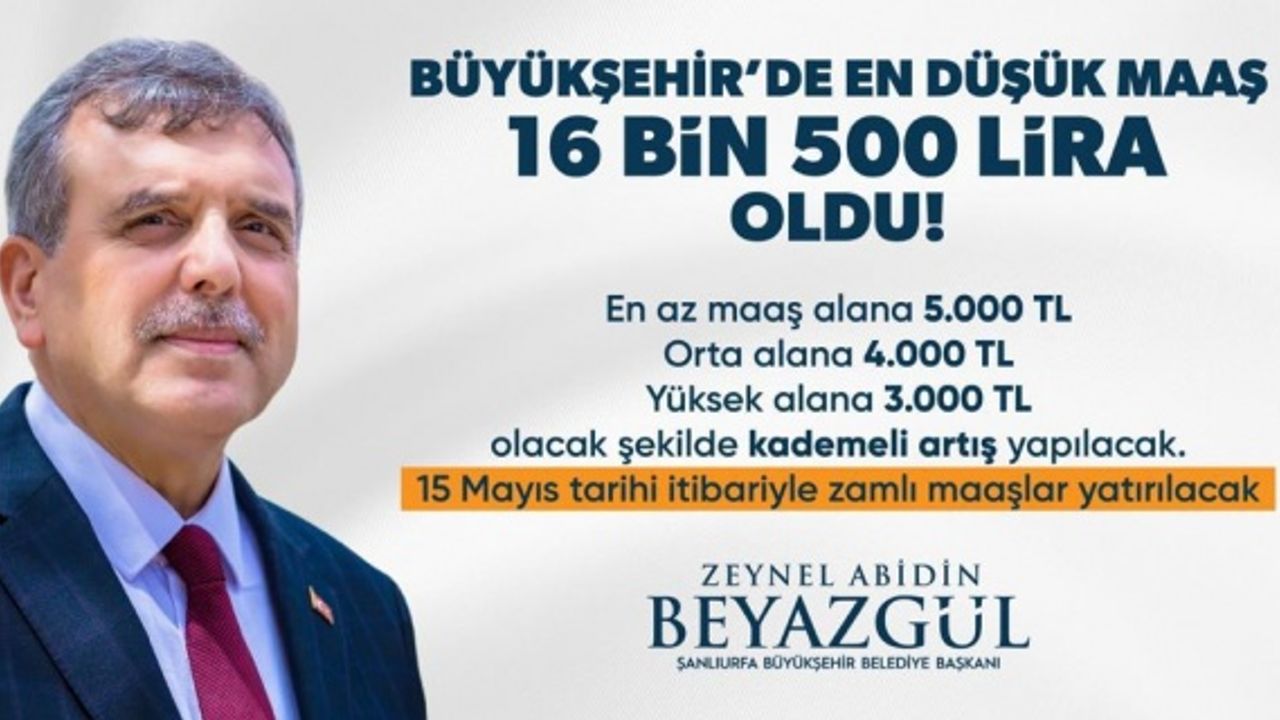 Başkan Beyazgül "işçi kardeşlerime hayırlı uğurlu olmasını diliyorum."