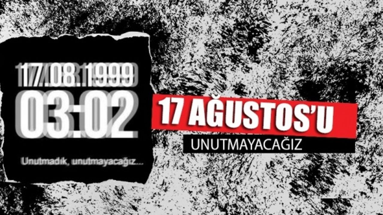 17 Ağustos 1999 Marmara Depremi’nde hayatını kaybeden vatandaşlarımızı saygı ve rahmetle anıyoruz.