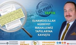 BAŞKAN EKİNCİ "HÜRRİYET MAHALLESİ’NİN TAPU SORUNUNU ÇÖZDÜK…"