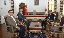Başkan Bucak'tan göreve başlayan Kaymakam Sak'a ziyaret