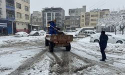 EYYÜBİYE’DE KARLA MÜCADELE GECEDEN BAŞLADI