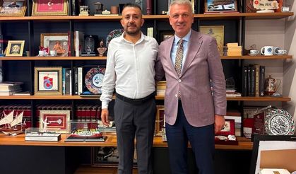 Aziz Savaş’tan Oktay Saral’a Nezaket Ziyareti