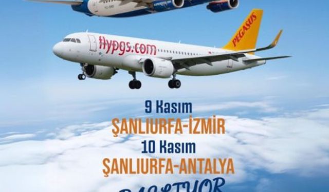 Milletvekili Yazmacı "Sun Express’in Şanılurfamıza yeni iç hat seferleri 9-10 Kasım tarihlerinde başlıyor."