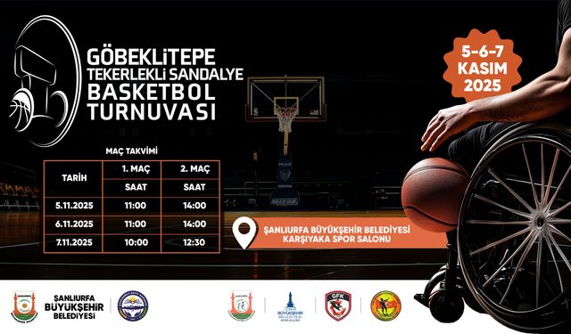 ŞANLIURFA’DA “1. GÖBEKLİTEPE TEKERLEKLİ SANDALYE BASKETBOL TURNUVASI” BAŞLIYOR