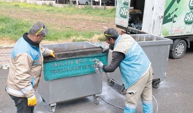 HALİLİYE’DE KONTEYNERLER HEM ÜRETİLİYOR HEM YENİLENİYOR