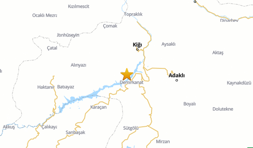 Bingöl'de 4.4 büyüklüğünde deprem