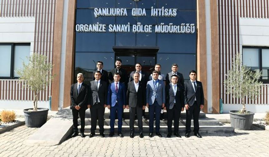 Şanlıurfa Valisi Hasan Şıldak, Gıda İhtisas Organize Sanayi Bölgesinde incelemelerde bulundu.