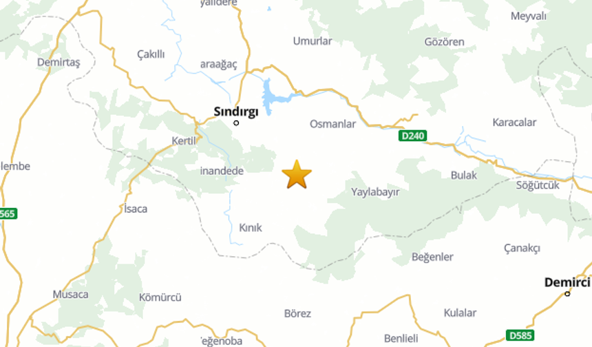 Balıkesir Sındırgı'da 3.5 Büyüklüğünde Deprem