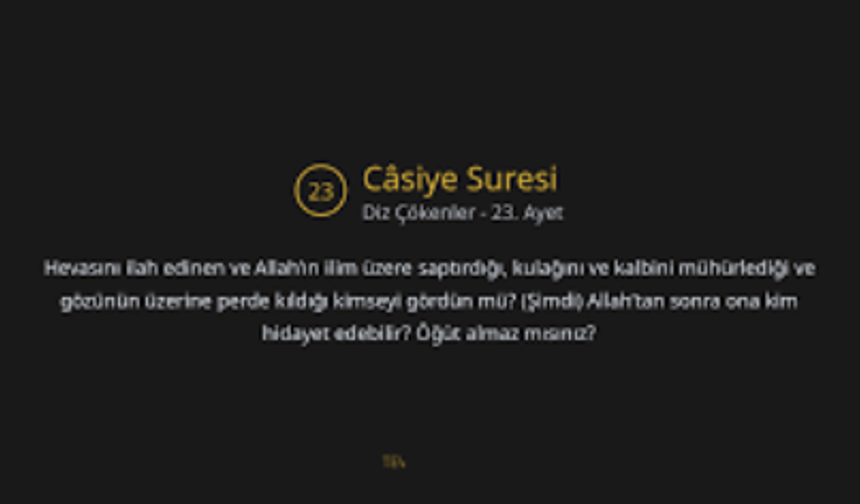 Gücün Sarhoşluğu, Ayetin Tokadı