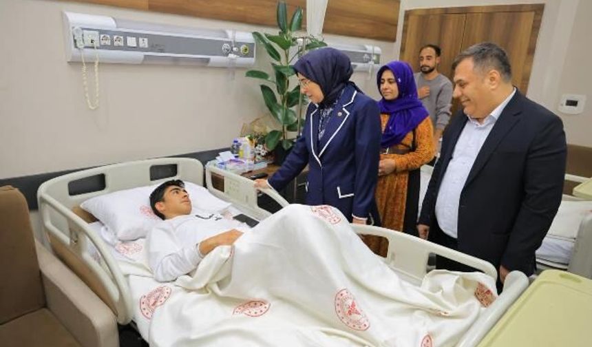 Milletvekili Yazmacı, Siverek’te silahlı saldırıda yaralanan öğretmen ve öğrencileri hastanede ziyaret etti