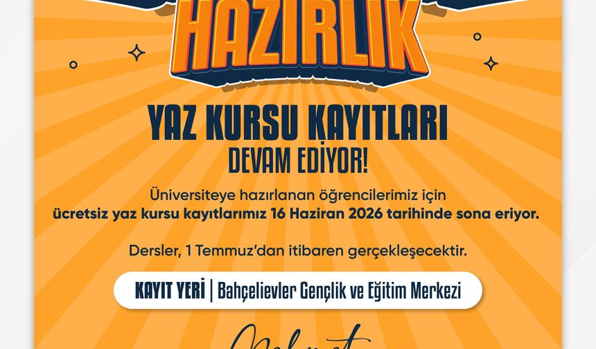 “ÜNİVERSİTEYE HAZIRLIK YAZ KURSU”
